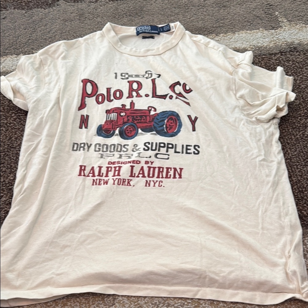 Ralph Lauren Off-White Polo Graphic Tee